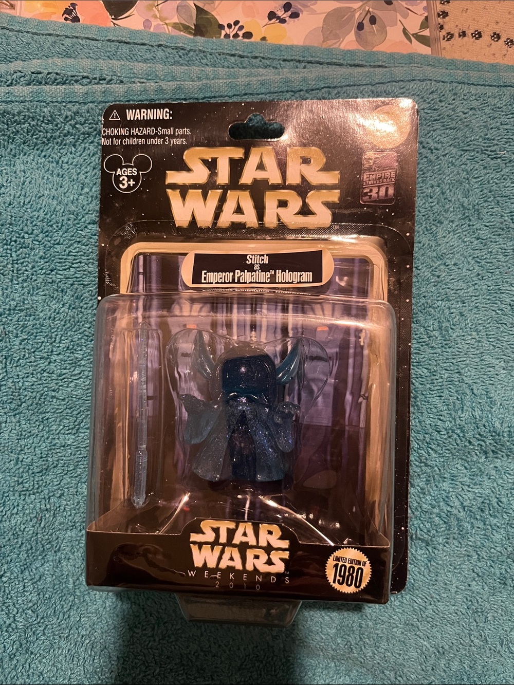 Star Wars Blue Stitch Emperor Palpatine Hologram Figure